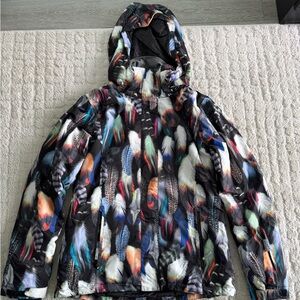 Roxy Multicolor Feather Ski/Snow Jacket